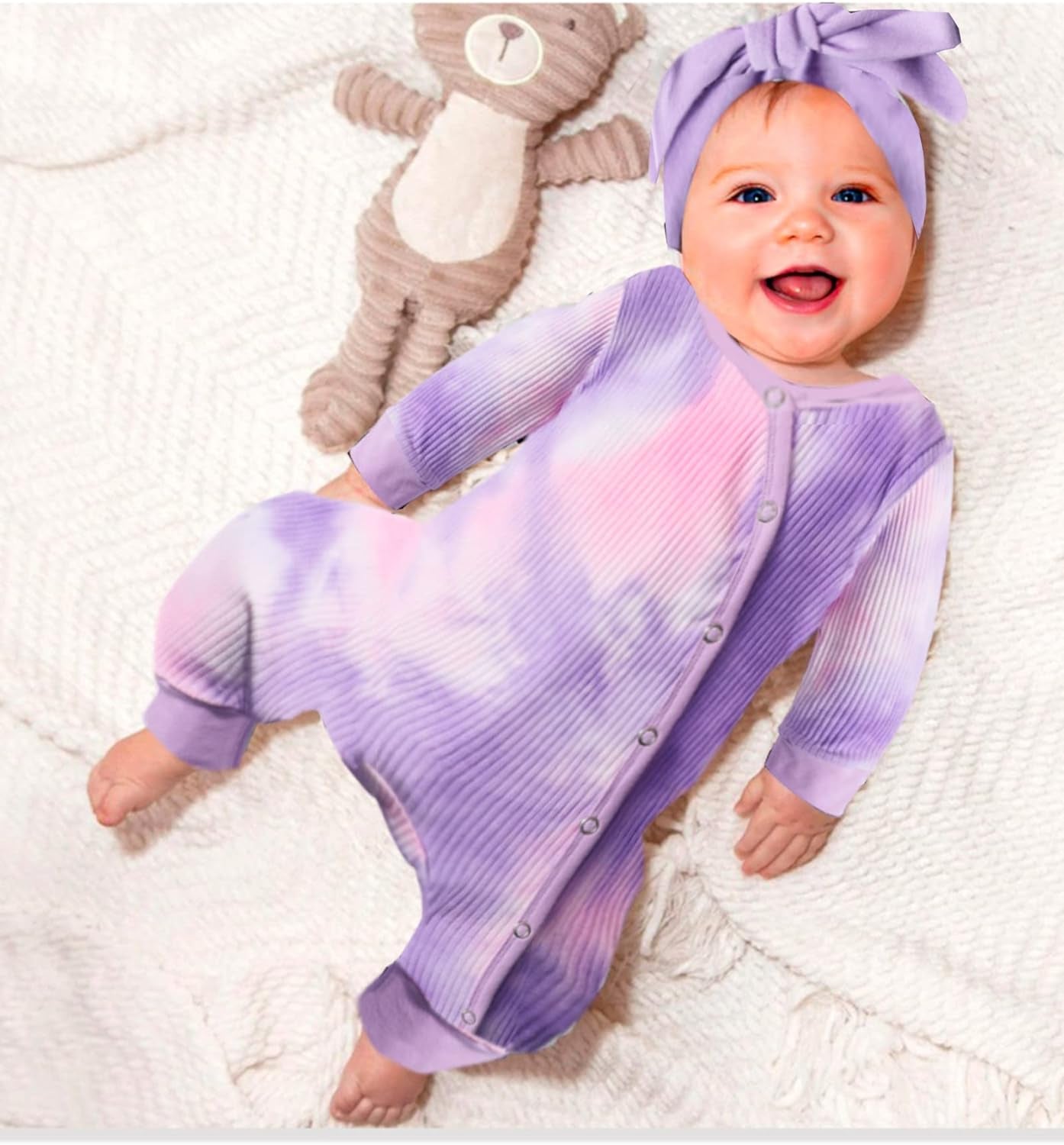 Baby Girl Clothes Cute Floral Infant Newborn Baby Clothes for Girls Letter Print Snap Baby Girl Romper Jumpsuit